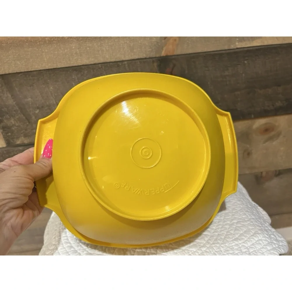 VTG Tupperware Servalier‎ Bowl SET Harvest Yellow Burnt Orange Green